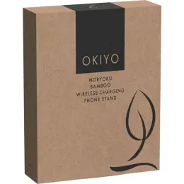 Okiyo Noryoku Bamboo Wireless Charging Phone Stand Gift Box